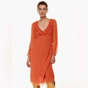 Aritzia Etienne Midi Chiffon Dress
